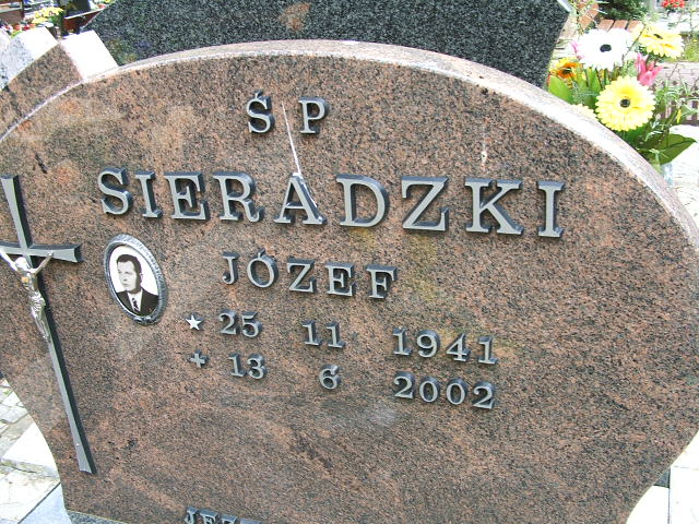Józef Piotr Sieradzki 1941 Głubczyce - Grobonet - Wyszukiwarka osób pochowanych
