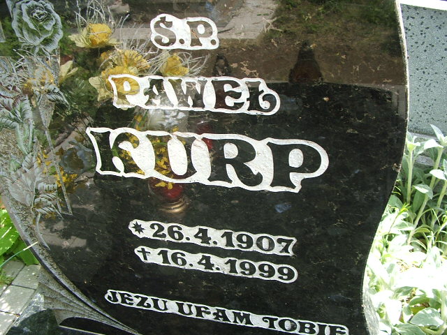 Paweł Kurp 1907 Głubczyce - Grobonet - Wyszukiwarka osób pochowanych