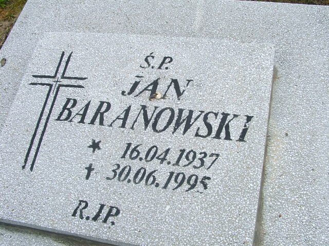 Jan Baranowski 1937 Głubczyce - Grobonet - Wyszukiwarka osób pochowanych