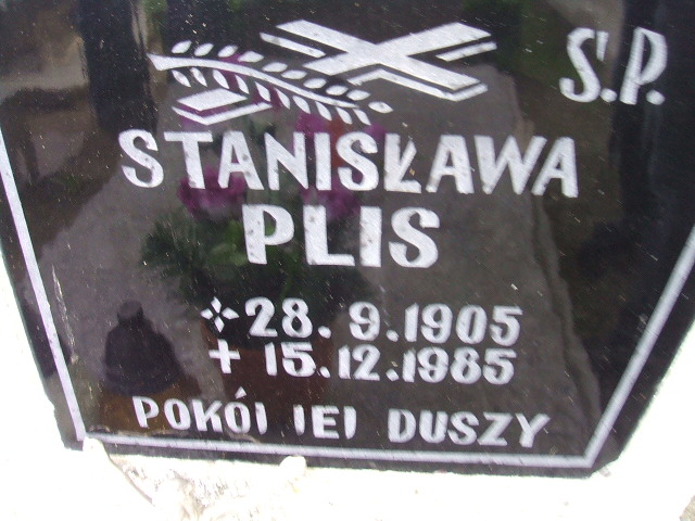 Stanisława Plis 1905 Głubczyce - Grobonet - Wyszukiwarka osób pochowanych