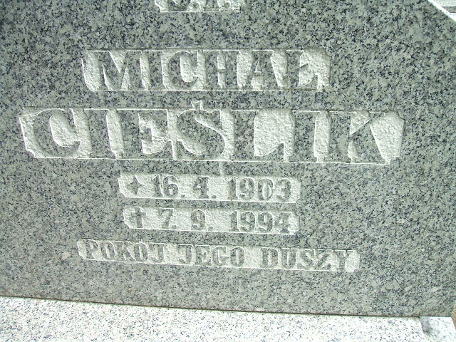 Michał Cieślik 1903 Głubczyce - Grobonet - Wyszukiwarka osób pochowanych