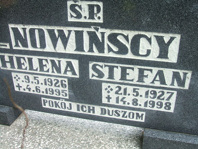 Stefan Nowiński 1927 Głubczyce - Grobonet - Wyszukiwarka osób pochowanych