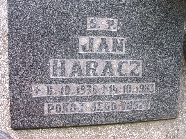 Jan Haracz 1936 Głubczyce - Grobonet - Wyszukiwarka osób pochowanych