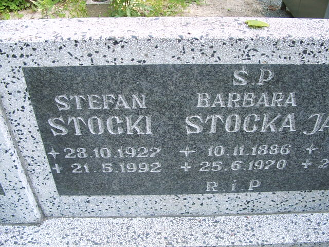 Stefan Stocki 1927 Głubczyce - Grobonet - Wyszukiwarka osób pochowanych