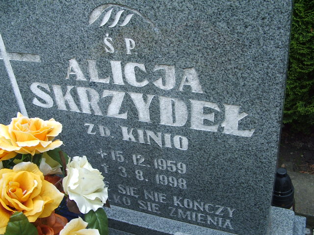 Alicja Skrzydeł 1959 Głubczyce - Grobonet - Wyszukiwarka osób pochowanych