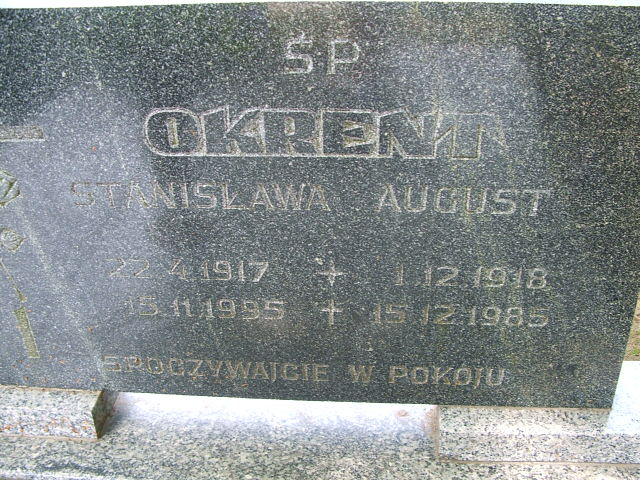 Augustyn Okrent 1917 Głubczyce - Grobonet - Wyszukiwarka osób pochowanych