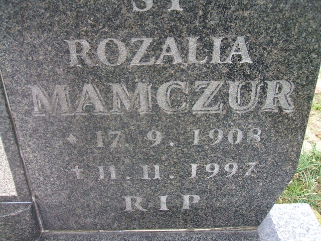 Rozalia Mamczur 1908 Głubczyce - Grobonet - Wyszukiwarka osób pochowanych