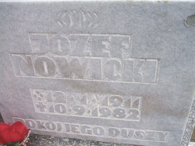 Józef Nowicki 1911 Głubczyce - Grobonet - Wyszukiwarka osób pochowanych