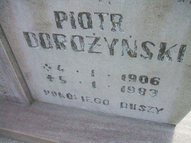 Piotr Dorożyński 1906 Głubczyce - Grobonet - Wyszukiwarka osób pochowanych