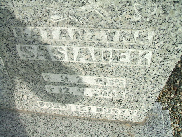 Katarzyna Sąsiadek 1915 Głubczyce - Grobonet - Wyszukiwarka osób pochowanych