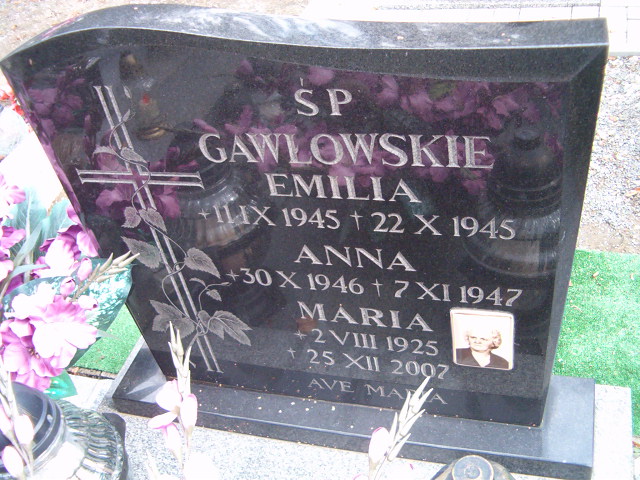 Grób Maria Gawłowska