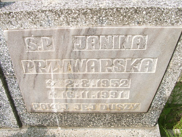 Grób Janina Przywarska