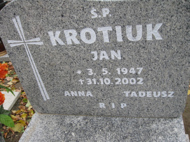 Grób Jan Krotiuk